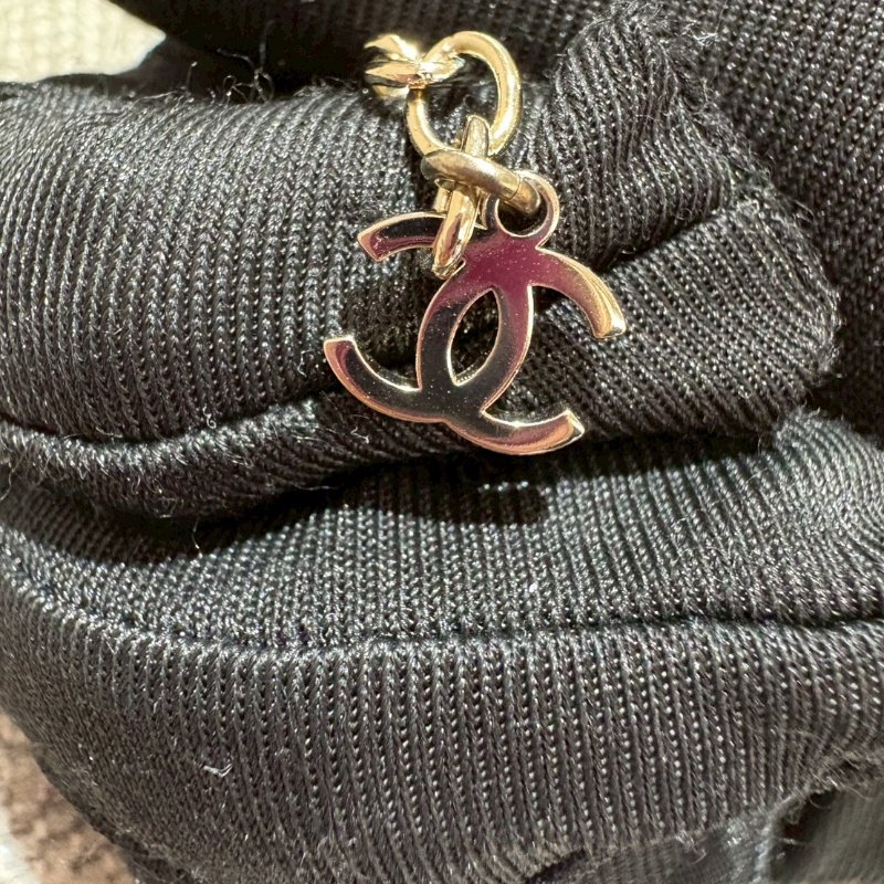 Chanel 24P雙層鏈條拼接水鑽菱格紋雙C金色鏈條-2