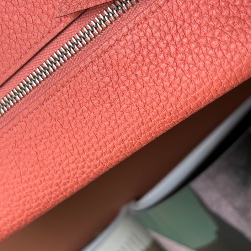 X刻 ::HERMES:: Dogon Long Recto Verso 銀色圓釦唇膏粉長夾-8