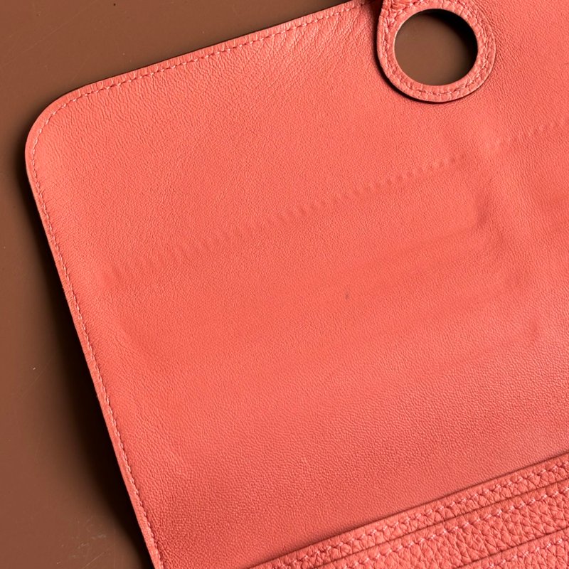 X刻 ::HERMES:: Dogon Long Recto Verso 銀色圓釦唇膏粉長夾-22