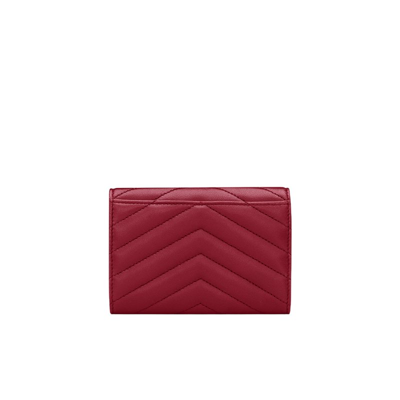 Yves Saint Laurent Cassandre Tri-Fold Wallet for Women in Red - 863726-AAEAX-6946-2