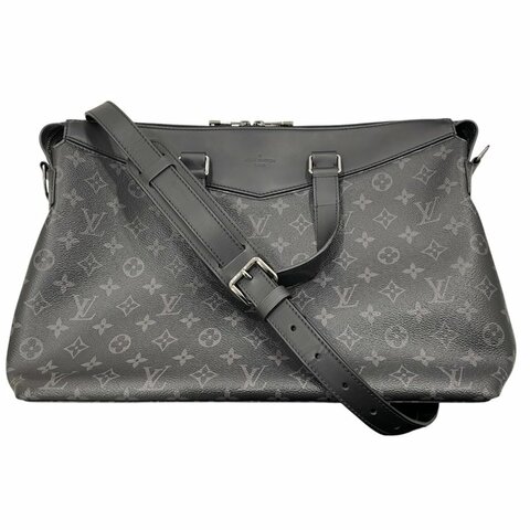 LOUIS VUITTON 路易威登 M40566 Explorer 公事肩背包 PVC MONOGRAM ECLIPSE 灰色 銀釦