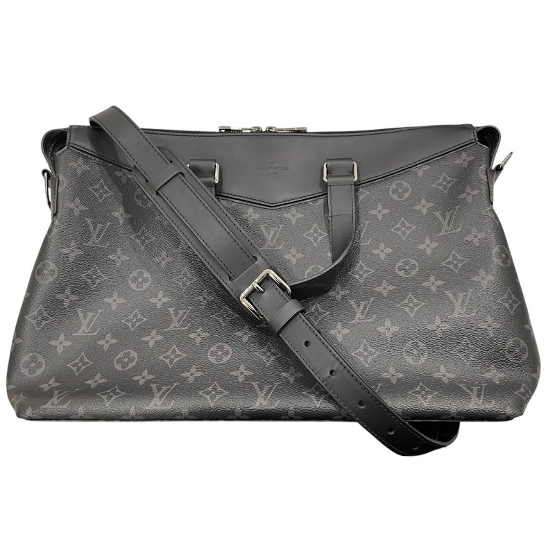 LOUIS VUITTON 路易威登 M40566 Explorer 公事肩背包 PVC MONOGRAM ECLIPSE 灰色 銀釦-0