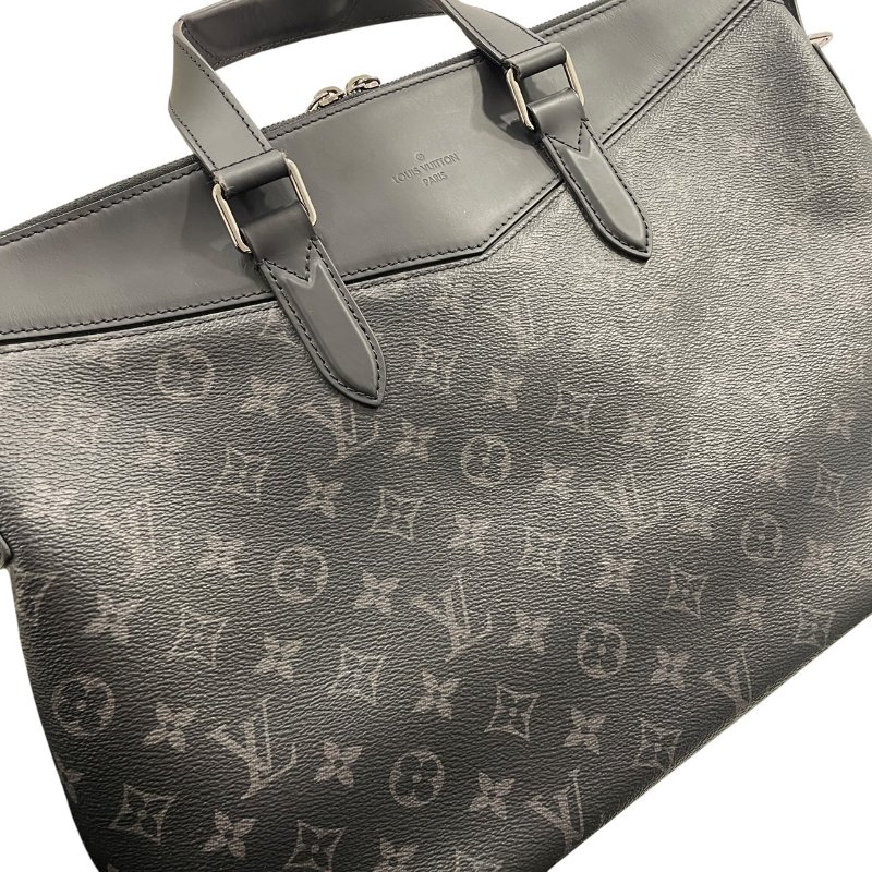 LOUIS VUITTON 路易威登 M40566 Explorer 公事肩背包 PVC MONOGRAM ECLIPSE 灰色 銀釦-11