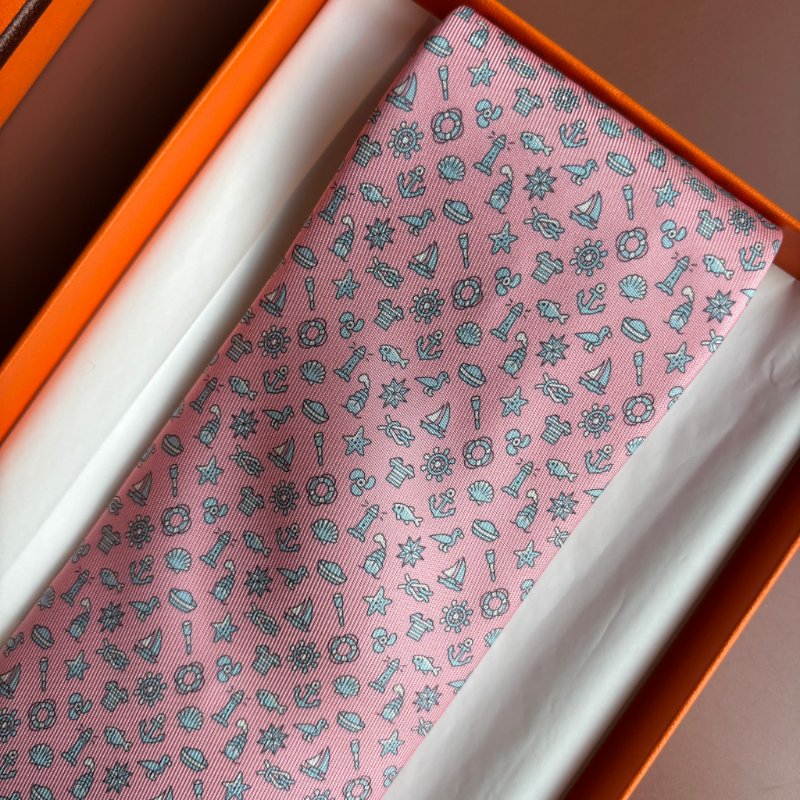 ::HERMES:: 童趣粉色領帶-1