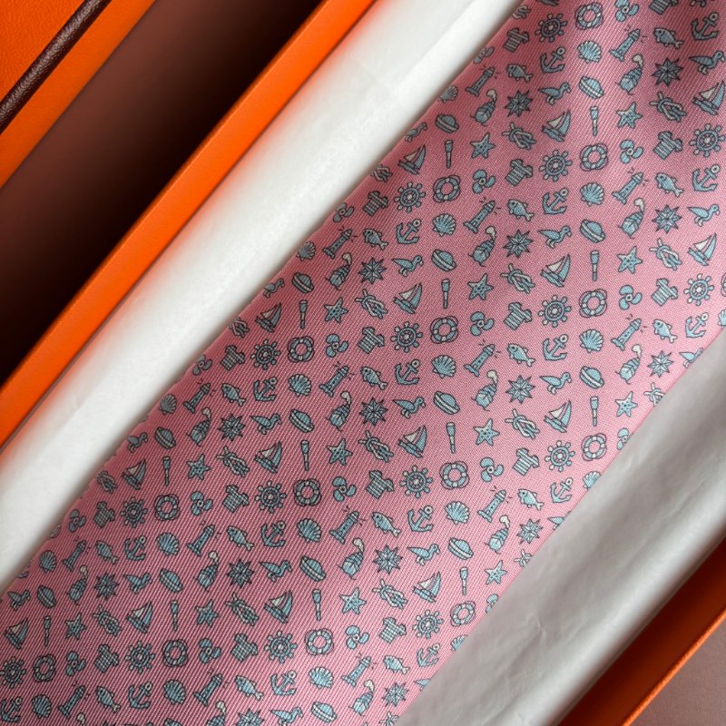 ::HERMES:: 童趣粉色領帶-2