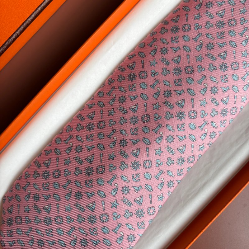 ::HERMES:: 童趣粉色領帶-3