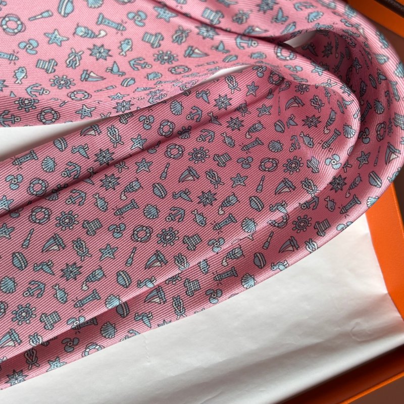::HERMES:: 童趣粉色領帶-8
