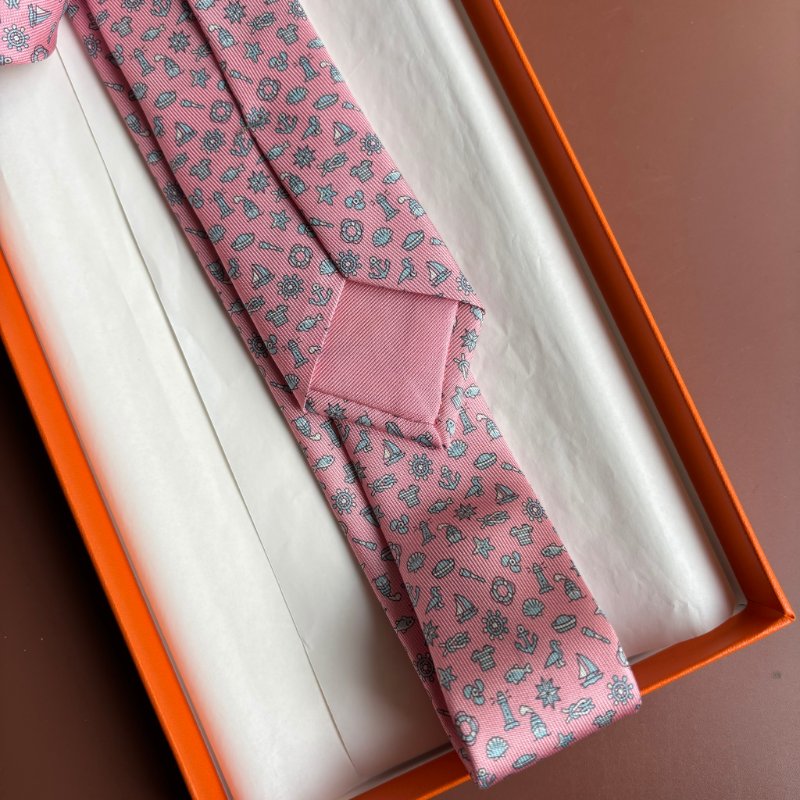 ::HERMES:: 童趣粉色領帶-12