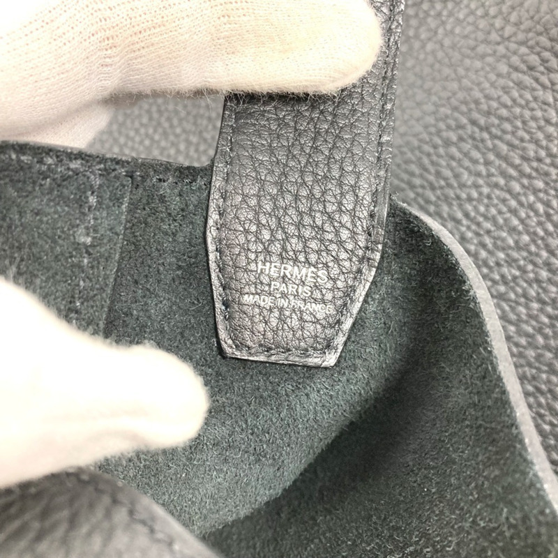 愛馬仕 Cabas Vertige 手提包，Negonda 皮革單背包，黑色，男女皆宜。-6