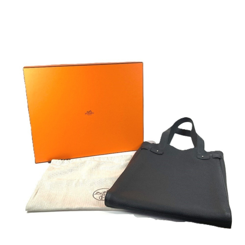 愛馬仕 Cabas Vertige 手提包，Negonda 皮革單背包，黑色，男女皆宜。-10