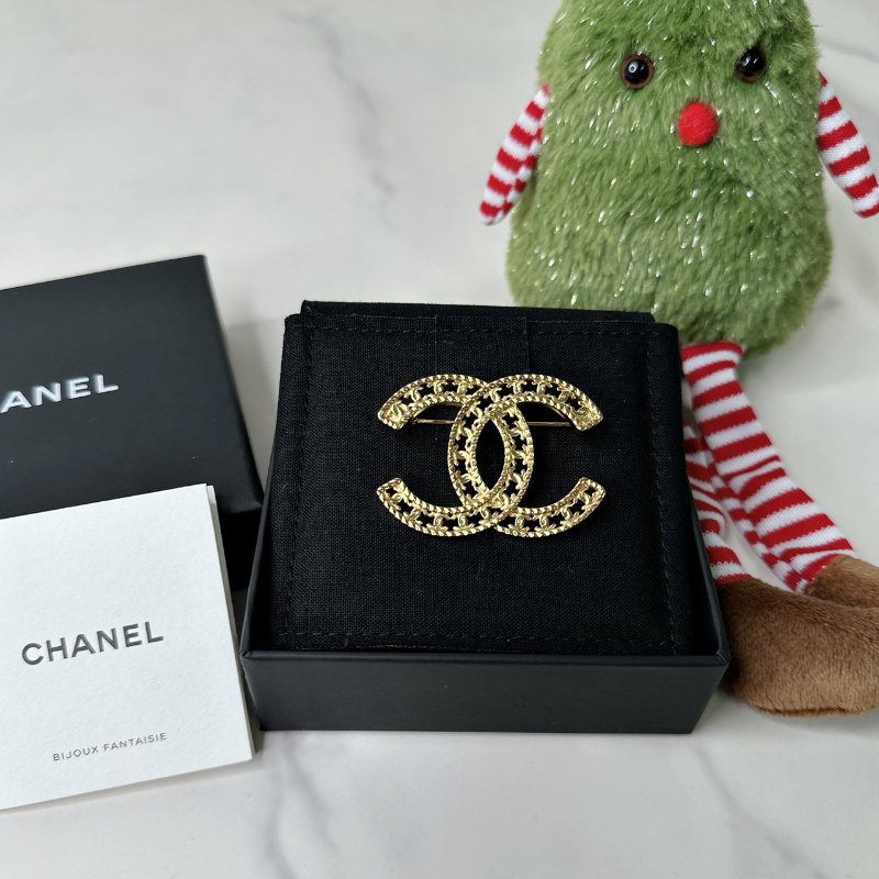CHANEL 全新雙C logo胸針-0