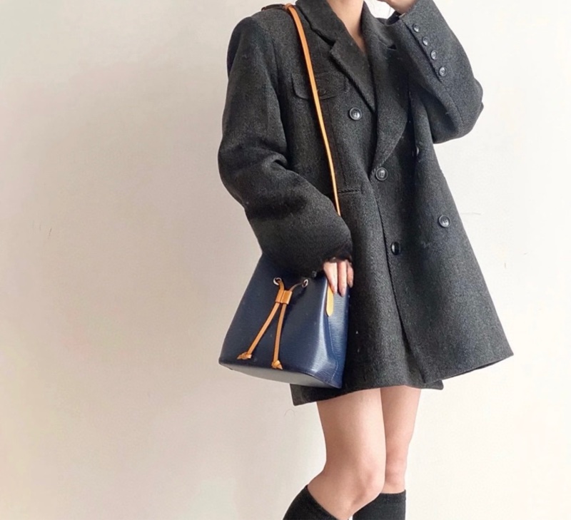 LV NeoNoe BB 水桶 藍色拼色水波紋桶包 芯片款 尺寸約20×13×20 附件塵袋 盒子-1