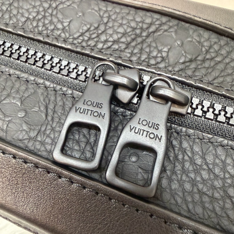 LV M53288 Soft Trunk黑色 壓紋 牛皮 軟箱 皮革 方箱 斜背包-20