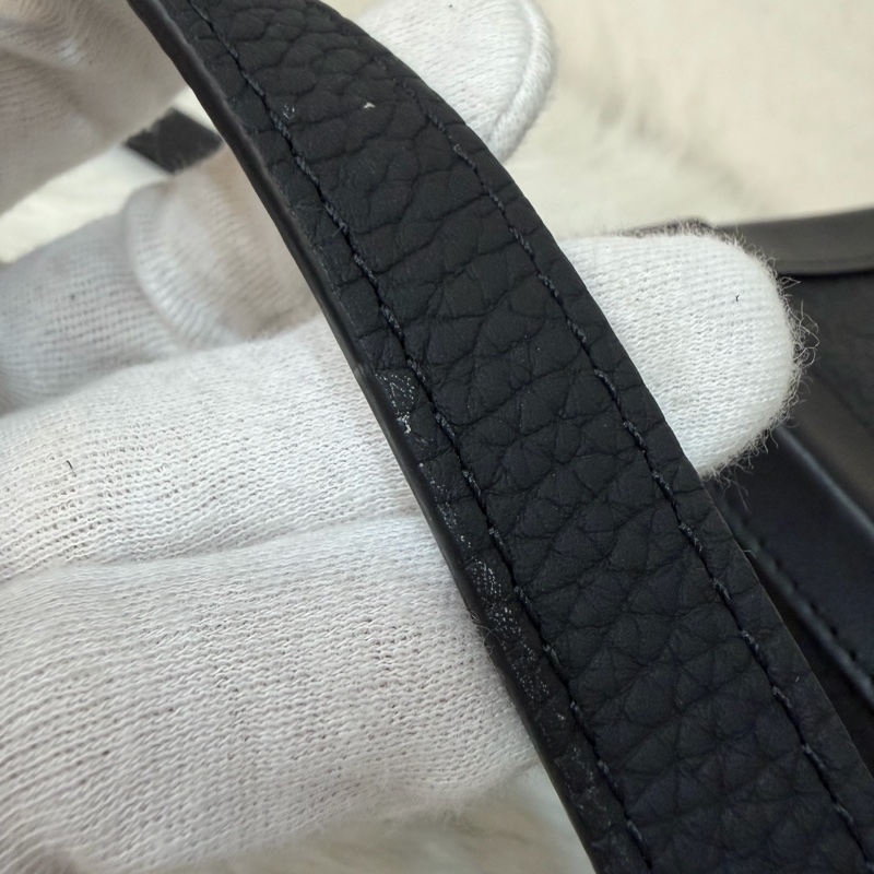 LV M53288 Soft Trunk黑色 壓紋 牛皮 軟箱 皮革 方箱 斜背包-52