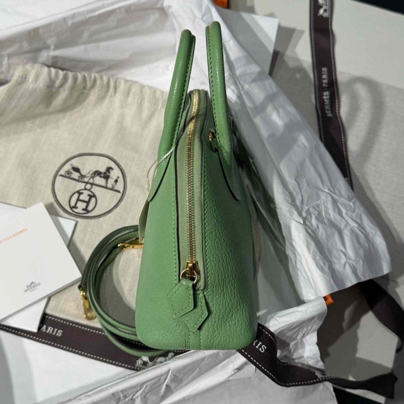 【清爽牛油綠🥑閑置全新‼️全網最低價✨】Hermes/愛馬仕 bolide mini 迷你保齡球 牛油果綠金扣 Y刻-3