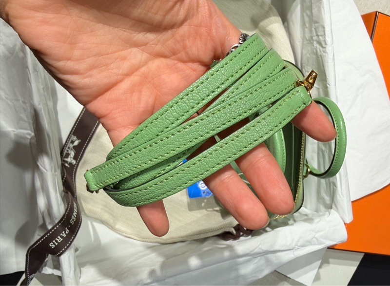 【清爽牛油綠🥑閑置全新‼️全網最低價✨】Hermes/愛馬仕 bolide mini 迷你保齡球 牛油果綠金扣 Y刻-6