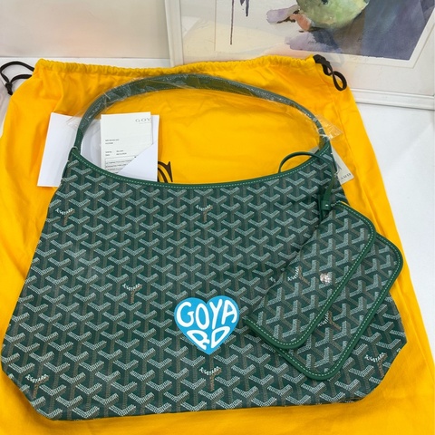 全新帶票 Goyard戈雅綠老花小愛心Hobo單肩包 全新有購證 尺寸34*40*14