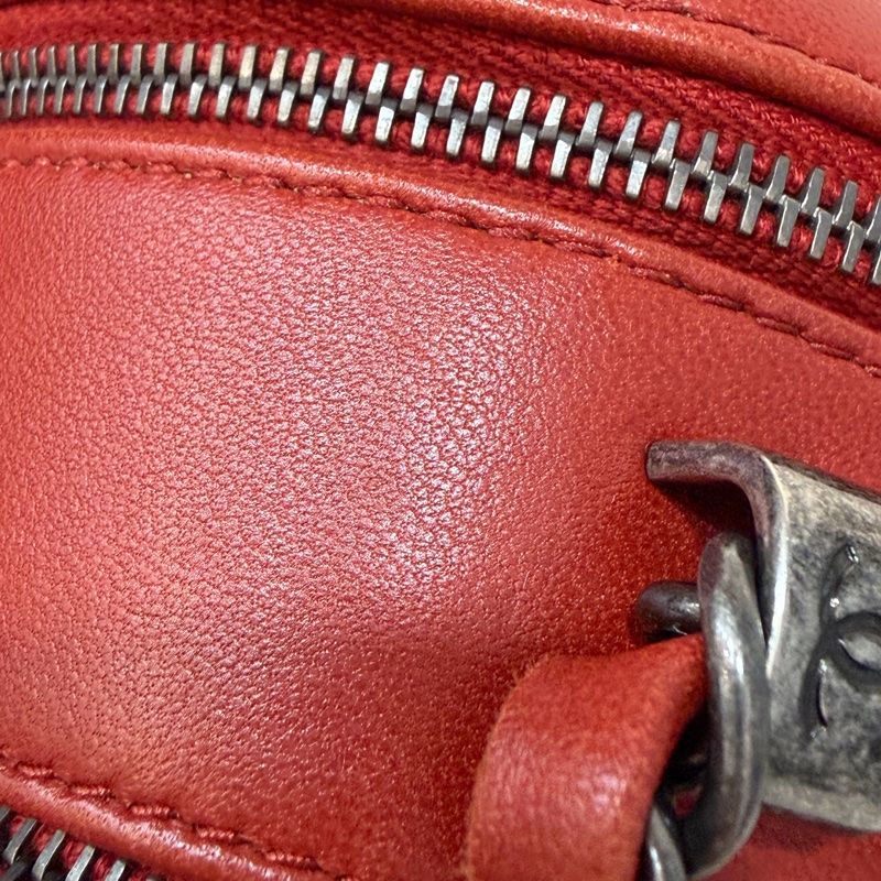 CHANEL BOY CAMERA COCO 19 紅色 暗紅 牛皮 復古銀鍊 相機包肩背包手機包斜背包拉鍊包-34