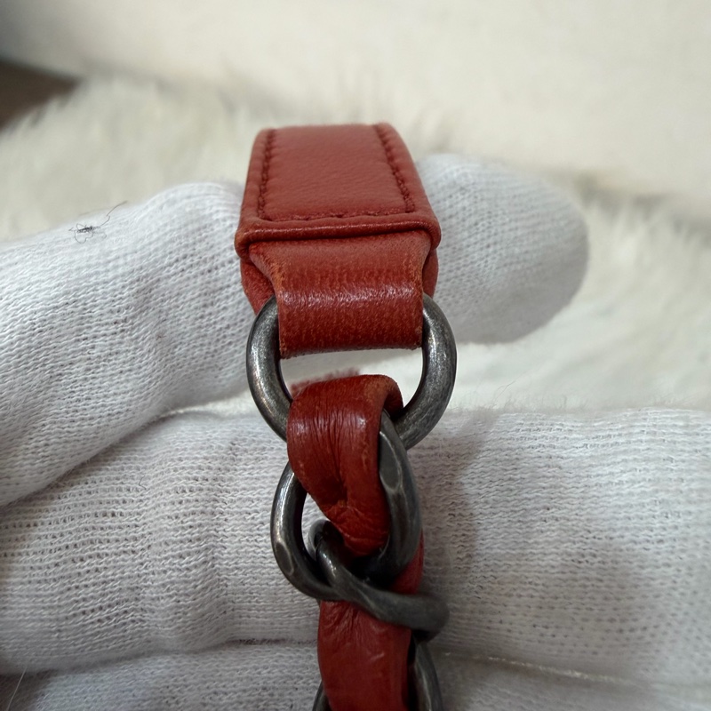 CHANEL BOY CAMERA COCO 19 紅色 暗紅 牛皮 復古銀鍊 相機包肩背包手機包斜背包拉鍊包-58