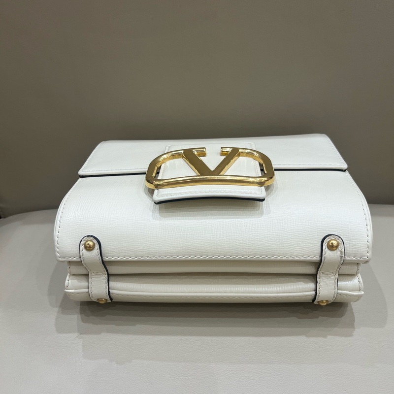 Valentino華倫天奴Stud Sign白金單肩斜挎包-5