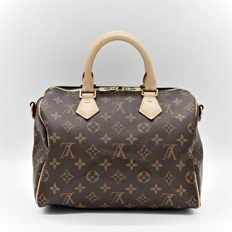 Louis Vuitton 路易威登 Speedy 25 肩帶款 經典花紋 手提包 斜挎包-4