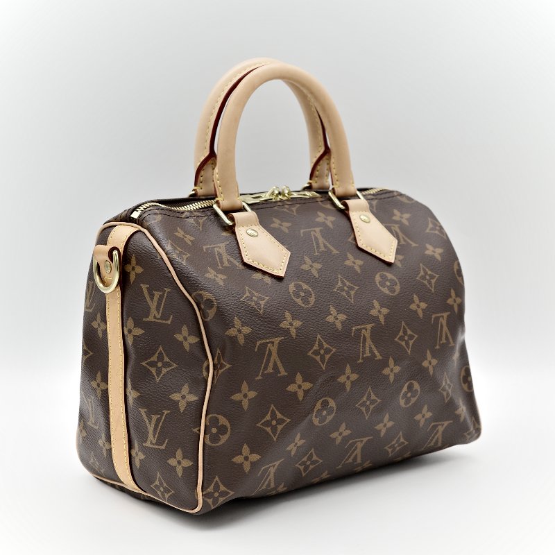Louis Vuitton 路易威登 Speedy 25 肩帶款 經典花紋 手提包 斜挎包-5