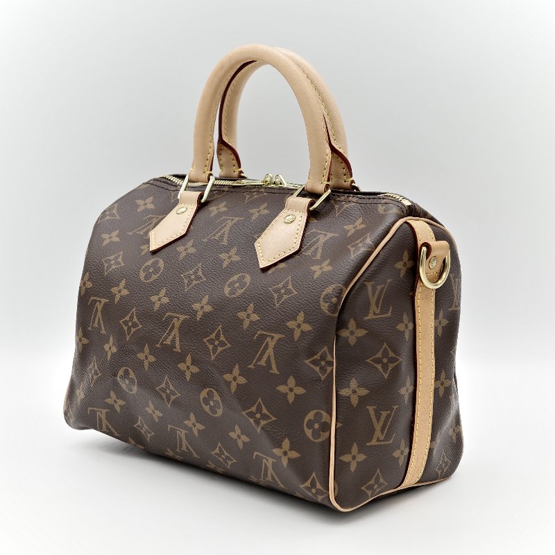 Louis Vuitton 路易威登 Speedy 25 肩帶款 經典花紋 手提包 斜挎包-6
