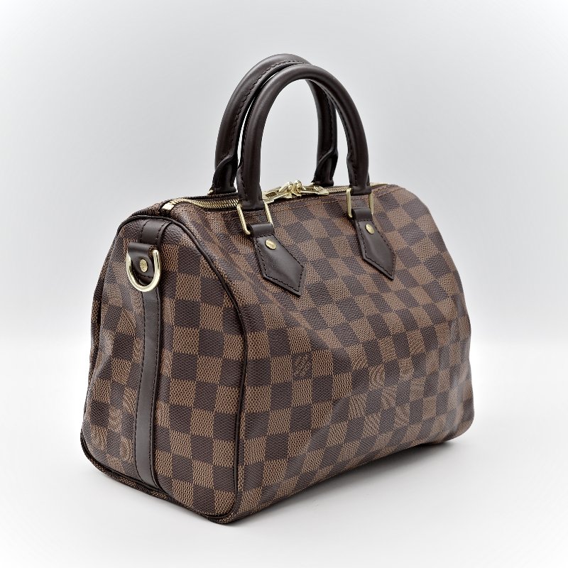 Louis Vuitton 路易威登 Speedy 25 肩帶款 棋盤格 手提包 斜挎包-2