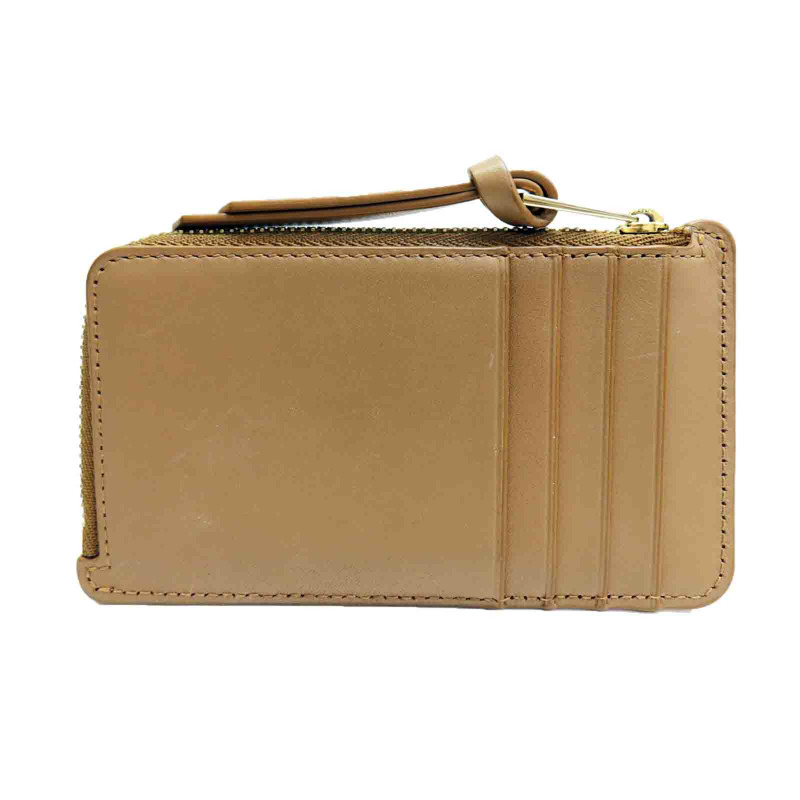 Suna Fujita Lemurs 棕色 小狐猴 牛皮 拉鍊 卡夾零錢包【LOEWE 羅威】-1