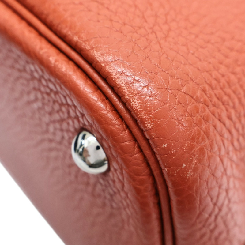 番茄紅 Taurillon牛革 Bolide 35 柏莉包 两用包 □Q 銀扣【HERMES 愛馬仕】-14