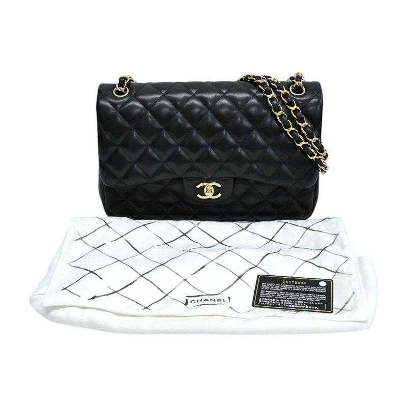 黑色 羊皮 COCO Jumbo 30 肩背包 金釦【CHANEL 香奈兒】 A58600-10