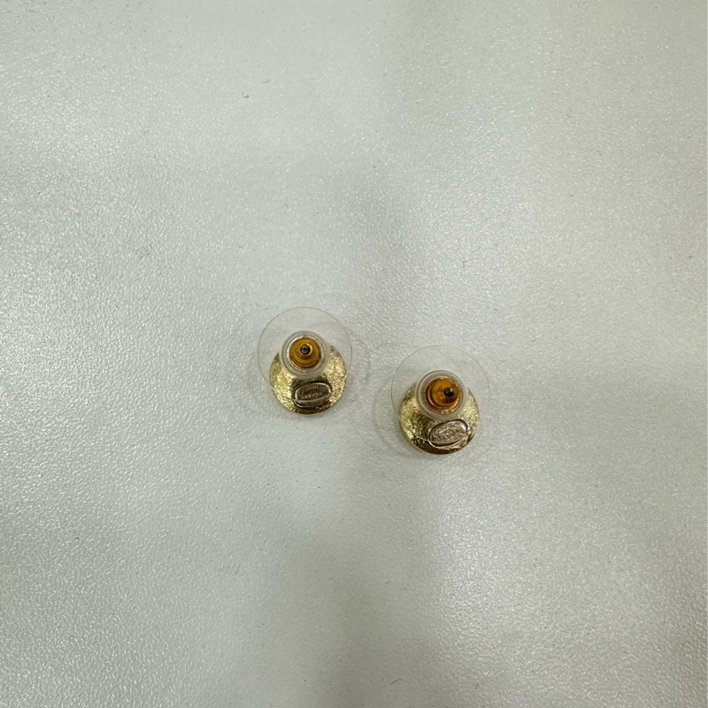 Chanel香奈兒 黑金雙C琺瑯紐扣耳釘-2