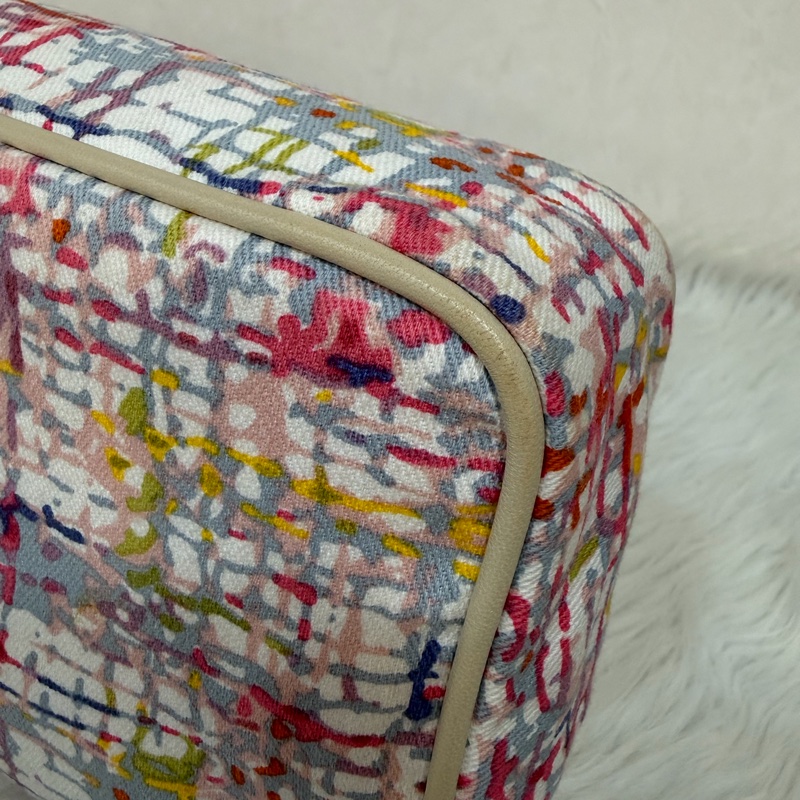 CHANEL 帆布 水彩 多彩 三葉草 Canvas Lucky Clover 銀釦 肩背包 斜背包-11