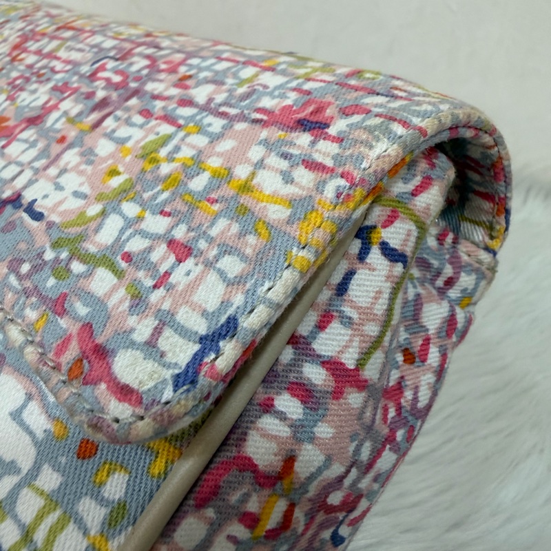 CHANEL 帆布 水彩 多彩 三葉草 Canvas Lucky Clover 銀釦 肩背包 斜背包-17