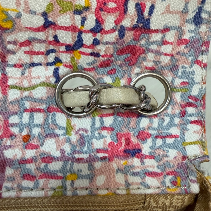 CHANEL 帆布 水彩 多彩 三葉草 Canvas Lucky Clover 銀釦 肩背包 斜背包-29