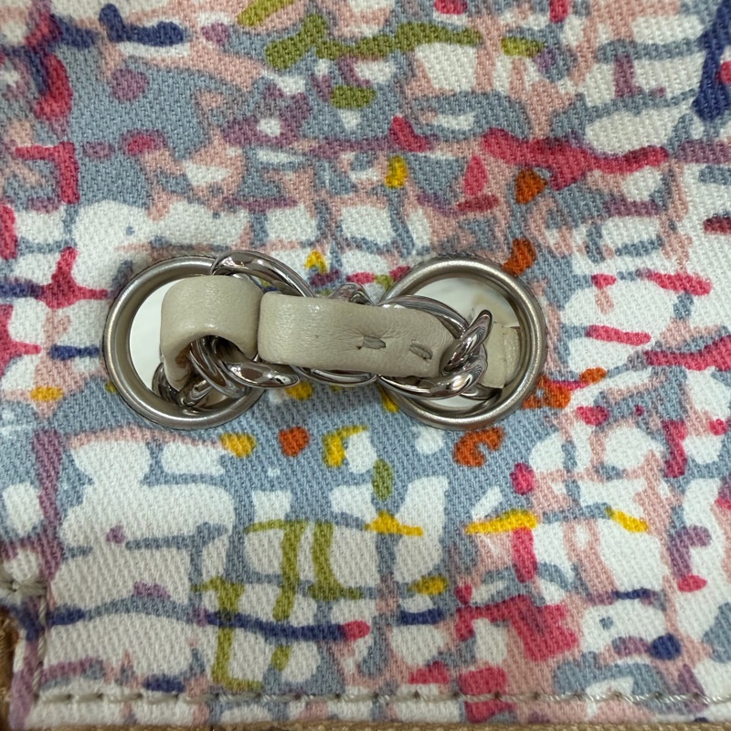 CHANEL 帆布 水彩 多彩 三葉草 Canvas Lucky Clover 銀釦 肩背包 斜背包-30