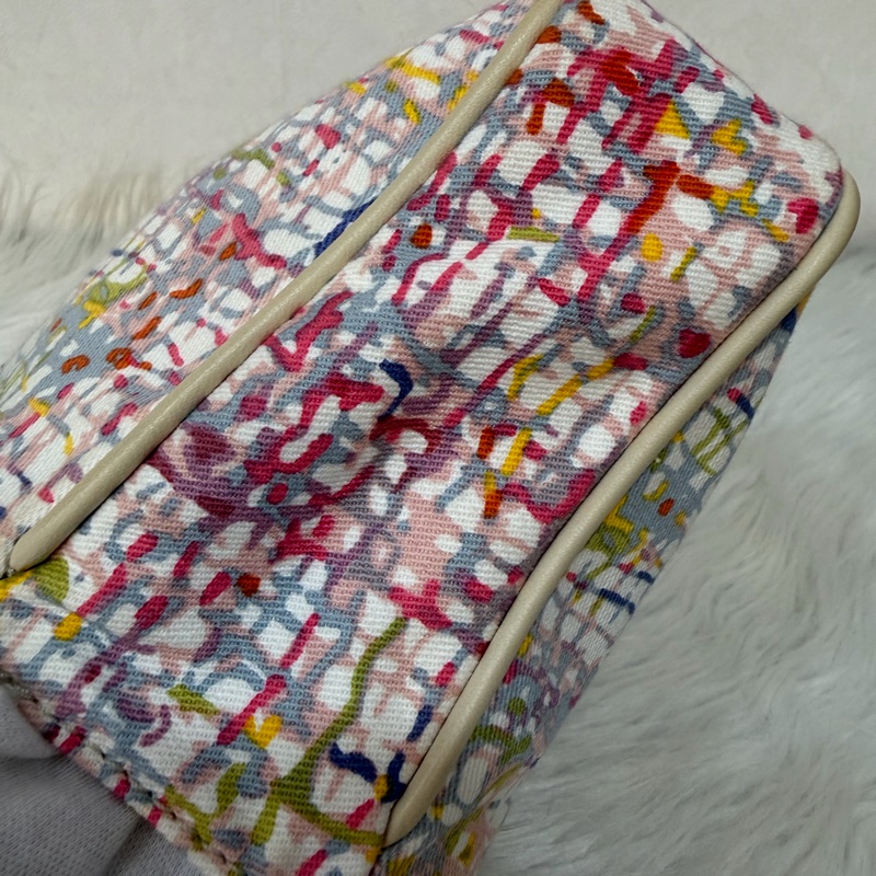 CHANEL 帆布 水彩 多彩 三葉草 Canvas Lucky Clover 銀釦 肩背包 斜背包-46