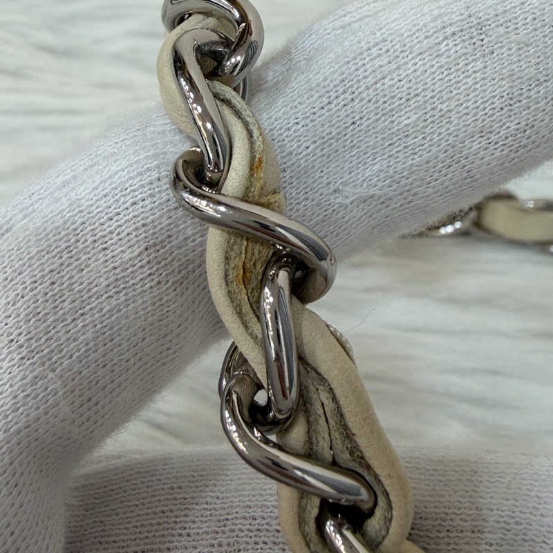 CHANEL 帆布 水彩 多彩 三葉草 Canvas Lucky Clover 銀釦 肩背包 斜背包-52