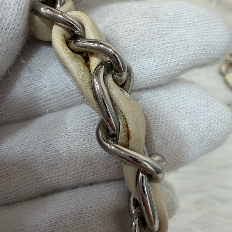 CHANEL 帆布 水彩 多彩 三葉草 Canvas Lucky Clover 銀釦 肩背包 斜背包-54