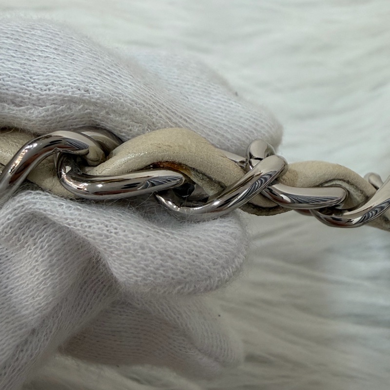 CHANEL 帆布 水彩 多彩 三葉草 Canvas Lucky Clover 銀釦 肩背包 斜背包-56