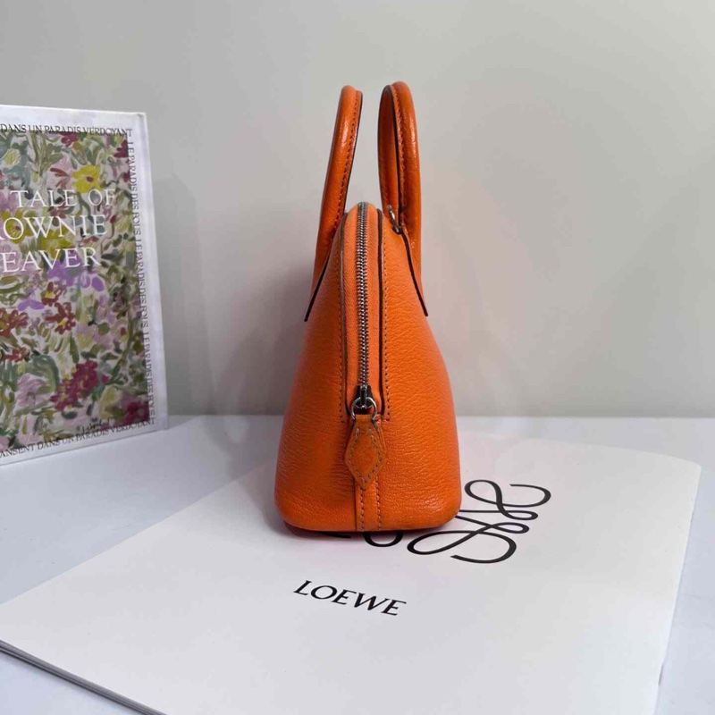 【夏日多巴胺橘子🍊接近全新✨全網最低價】HERMES愛馬仕 Mini Bolide 迷你保齡球 罌粟橘 銀扣 B刻 山羊皮-7