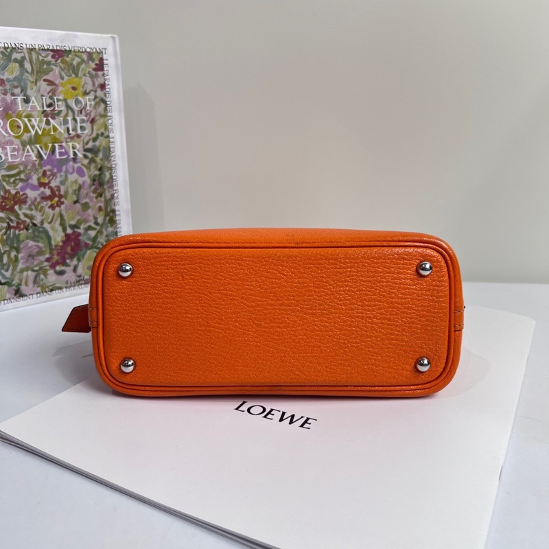 【夏日多巴胺橘子🍊接近全新✨全網最低價】HERMES愛馬仕 Mini Bolide 迷你保齡球 罌粟橘 銀扣 B刻 山羊皮-8