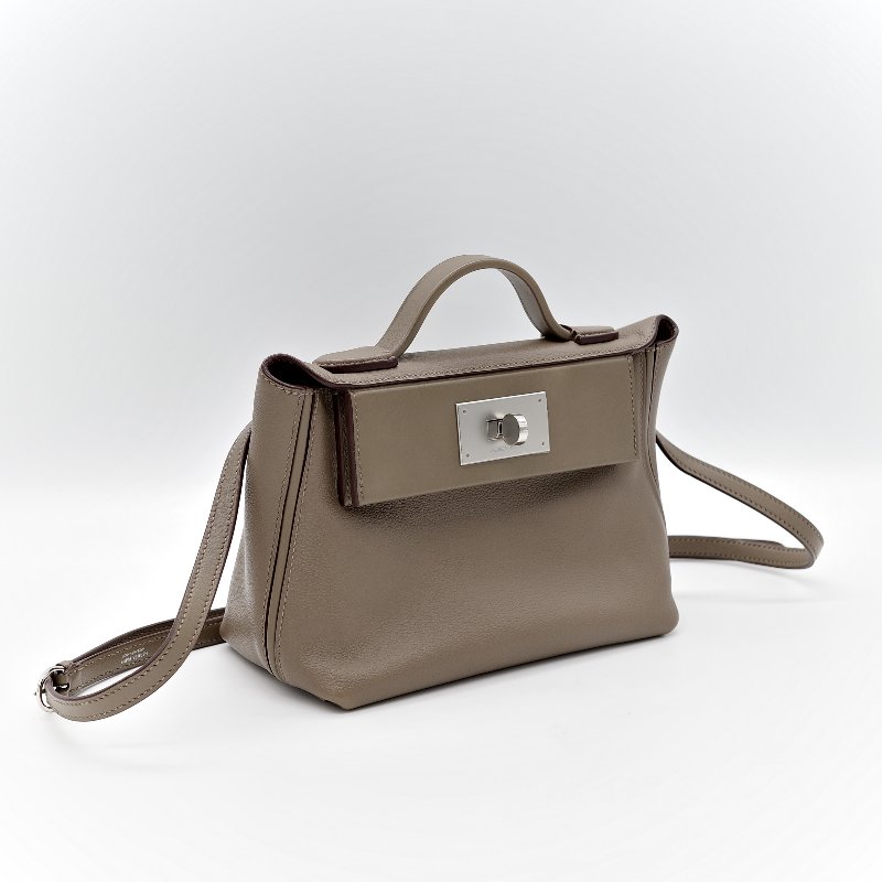 （超級新♥️狀況好）Hermès 愛馬仕 24/24 mini 大象灰 TC 牛皮 手提包 斜挎包 B刻-2