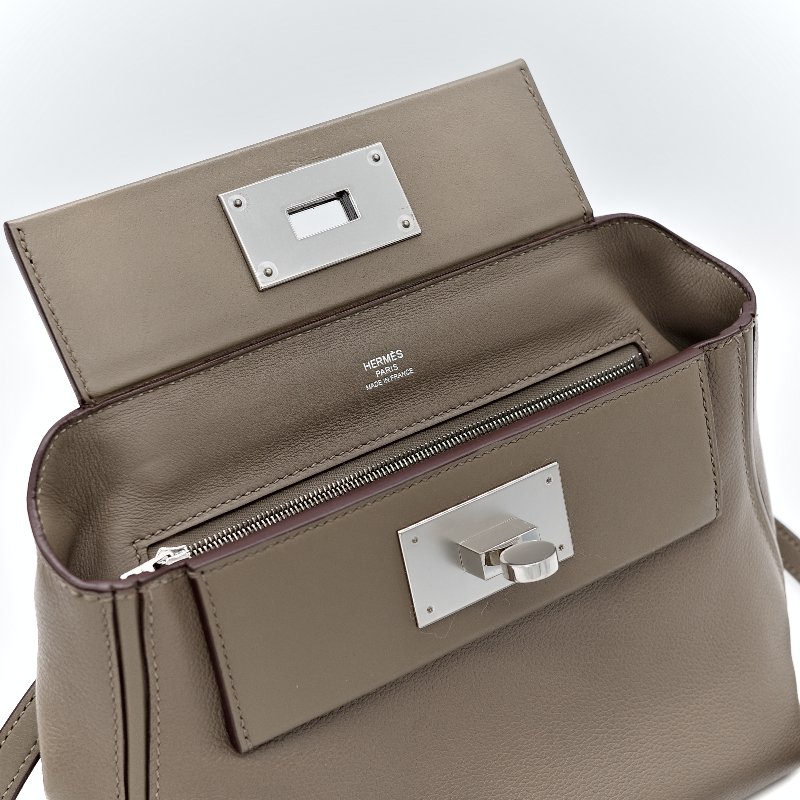 （超級新♥️狀況好）Hermès 愛馬仕 24/24 mini 大象灰 TC 牛皮 手提包 斜挎包 B刻-23