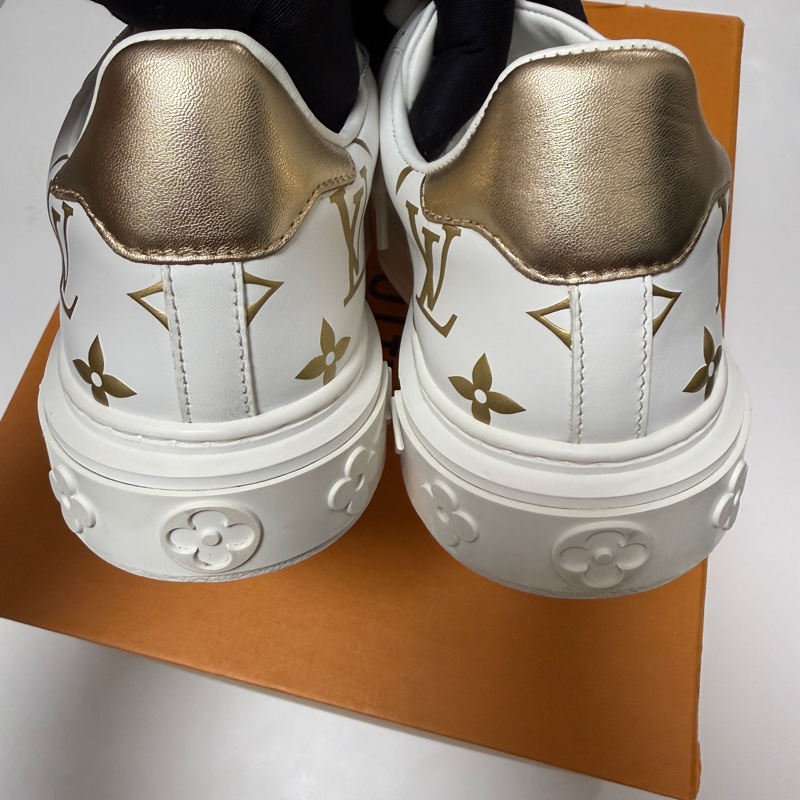 Lv Time Out浮雕壓印板鞋 路易威登休閒鞋 白色 35.5碼-4