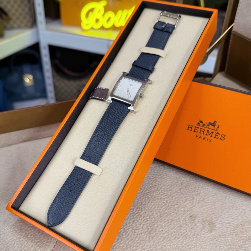 上架中🔑Hermès 經典深藍Heure H腕錶-0