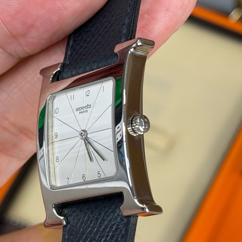 上架中🔑Hermès 經典深藍Heure H腕錶-3