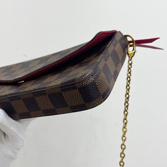 路易威登/Louis Vuitton 棕棋盤格Felicie 三合一鏈條包-3