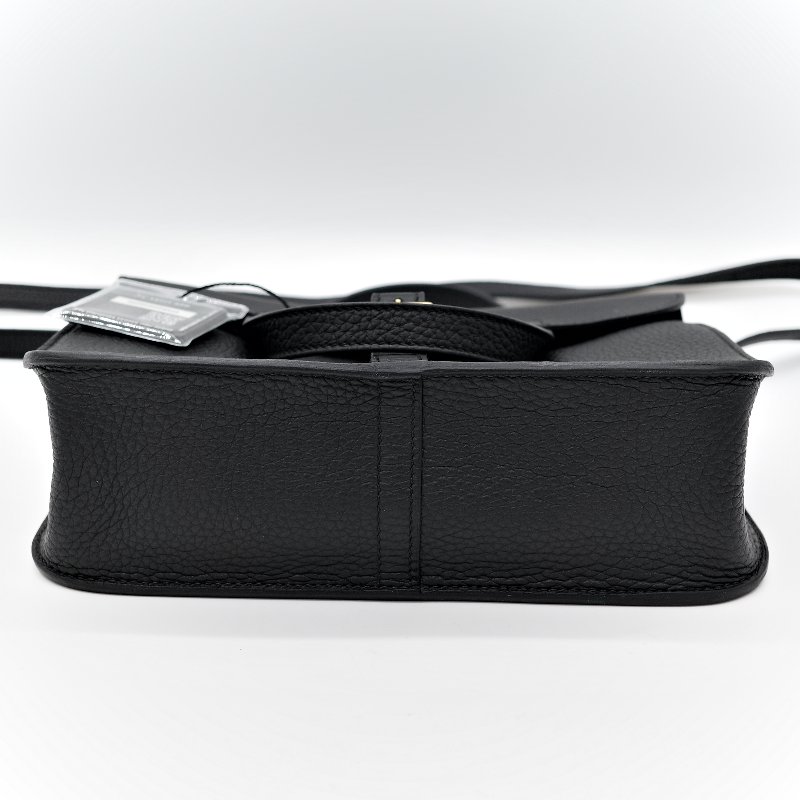 (近新品♥️超級新)Hermès 愛馬仕 Halazan 25 黑色牛皮 TC 手提包 斜挎包 W刻-10