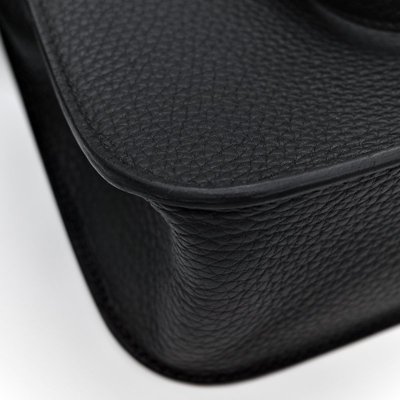 (近新品♥️超級新)Hermès 愛馬仕 Halazan 25 黑色牛皮 TC 手提包 斜挎包 W刻-11